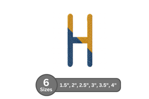 Chalk Split Alphabet -H: A Versatile Embroidery Font