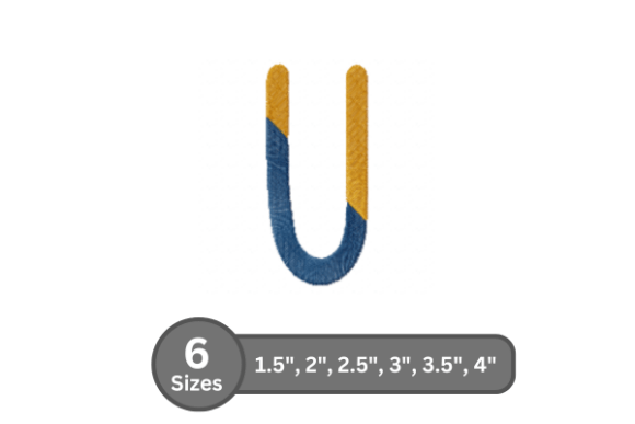 Chalk Split Alphabet -U: A Versatile Font for Embroidery