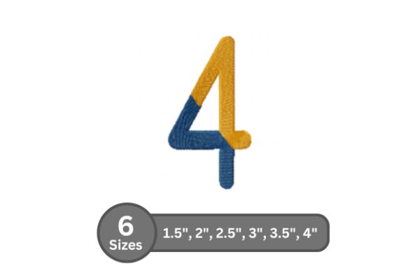 Chalk Split Number -4: A Versatile Embroidery Font