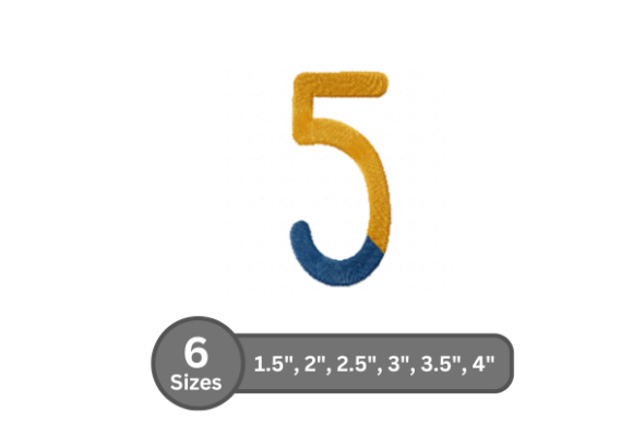 Chalk Split Number -5: A Versatile Embroidery Font