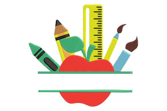 Charming School Supplies Split Monogram