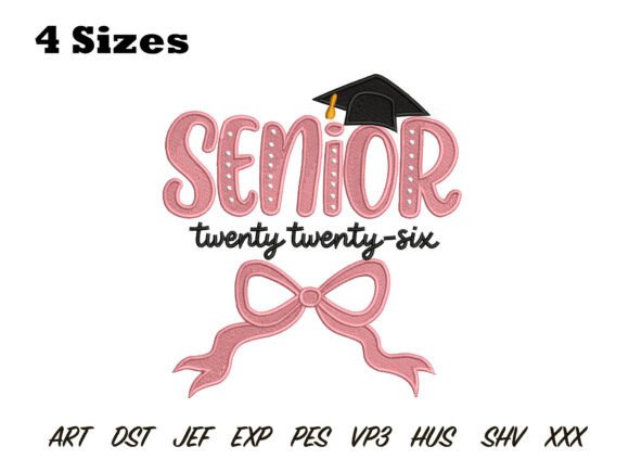 Charming Senior 2026 Embroidery Design