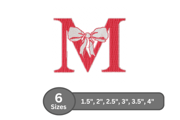 Cherry Knot Alphabet - M: A Stylish Embroidery Design