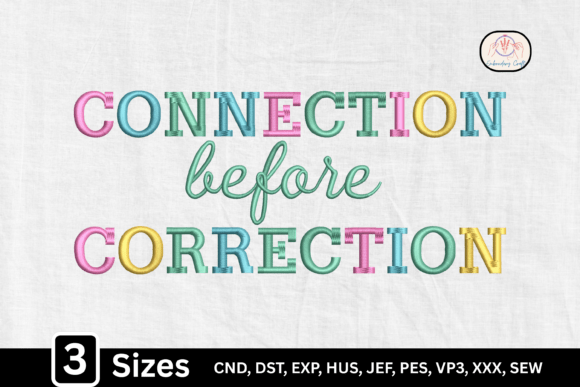 Connection Before Correction Embroidery