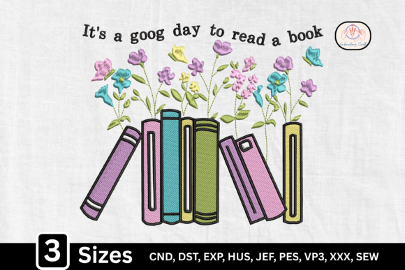 Good Day to Read a Book Lover Embroidery