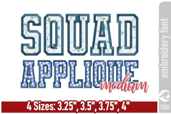 Review: Squad Varsity Applique Font - Medium