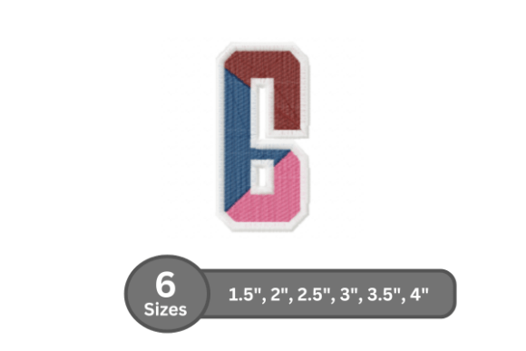 Street Varsity Number -6: A Bold and Stylish Embroidery Design