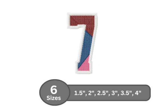 Street Varsity Number -7: A Bold and Stylish Embroidery Design