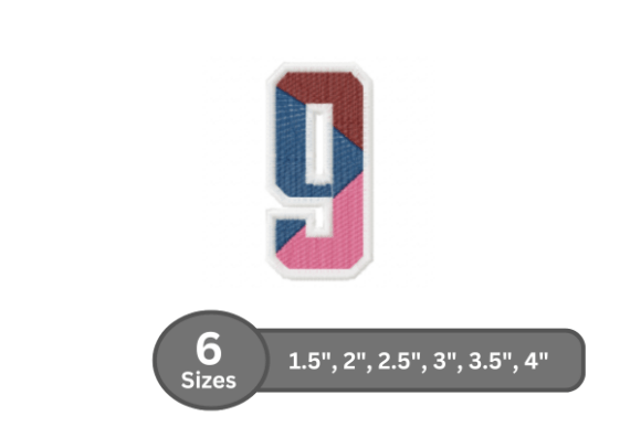 Street Varsity Number -9: A Stylish Embroidery Choice