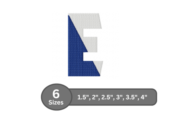 Twin Fill Alphabet - E: A Versatile Embroidery Design
